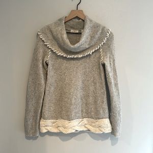 Anthropologie sleeping on snow grey sweater size M